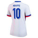 Kylian Mbappe France National Team Nike Women's 2024 Away Replica Jersey - White/Blue
