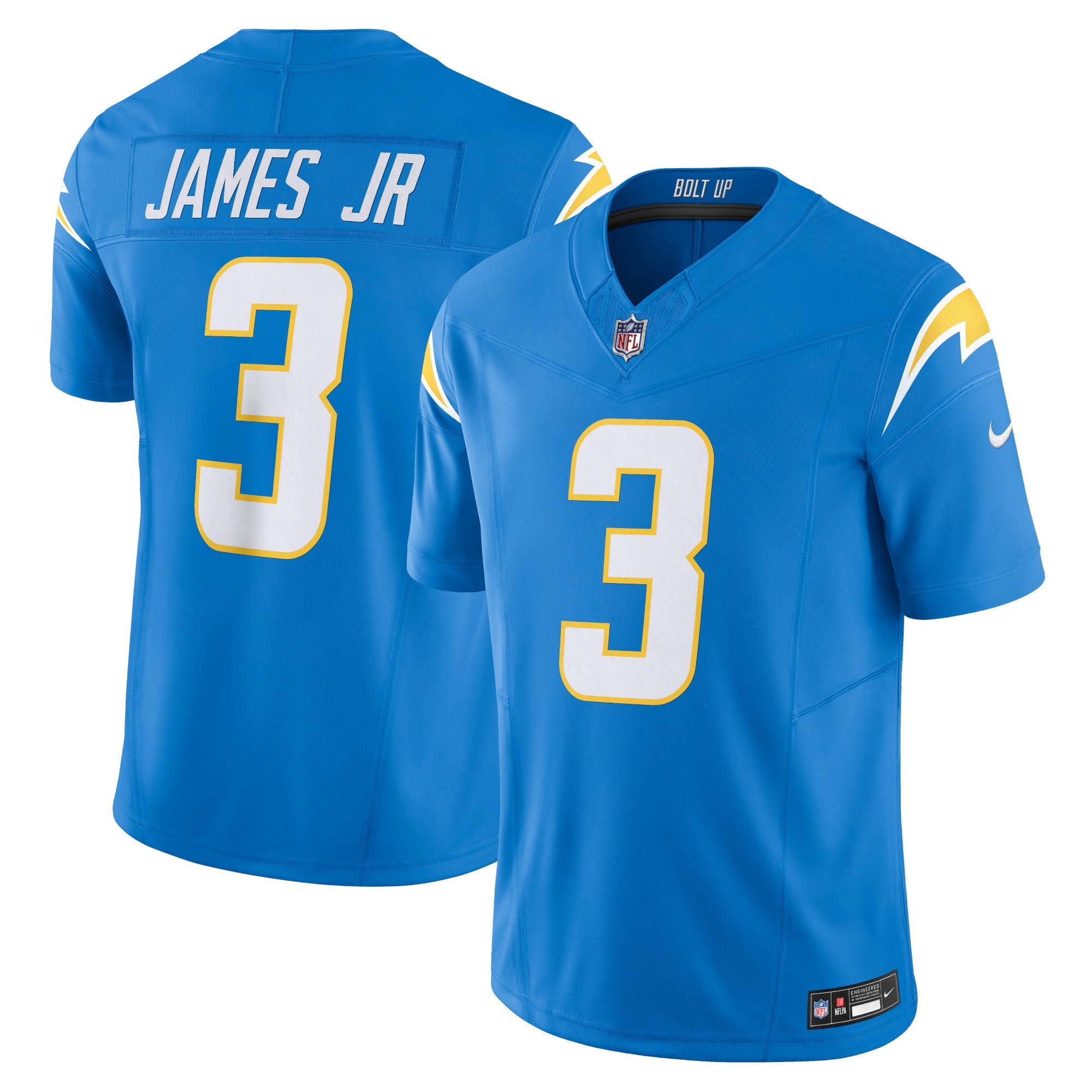 Derwin James Jr. Los Angeles Chargers Nike Vapor F.U.S.E. Limited Jersey - White/Powder Blue