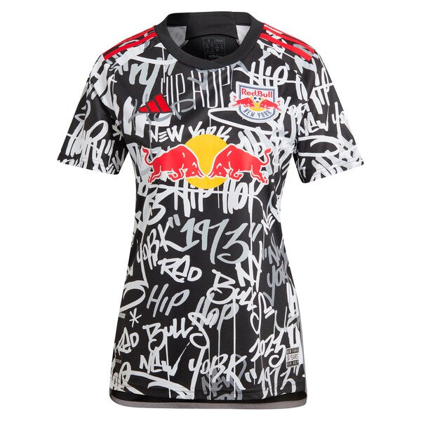 Daniel Edelman New York Red Bulls adidas Women's 2024 Freestyle Replica Player Jersey - Black