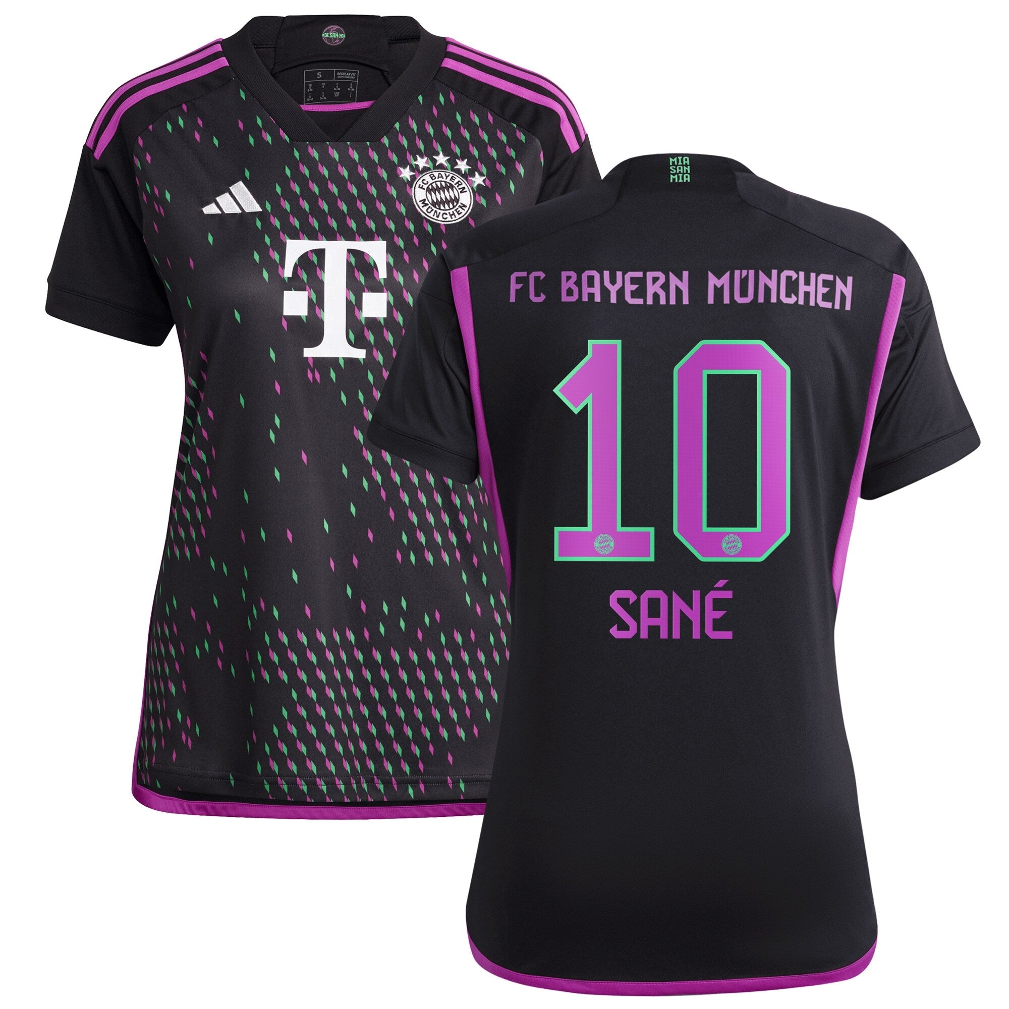 Leroy Sané Bayern Munich adidas Women's 2023/24 Home Replica Jersey - White/Black
