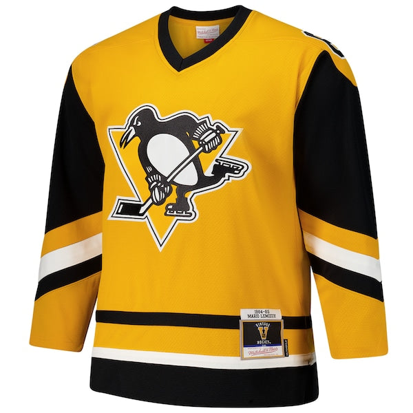 Mario Lemieux Pittsburgh Penguins 1984-85 Power Play Jersey - Gold/Black