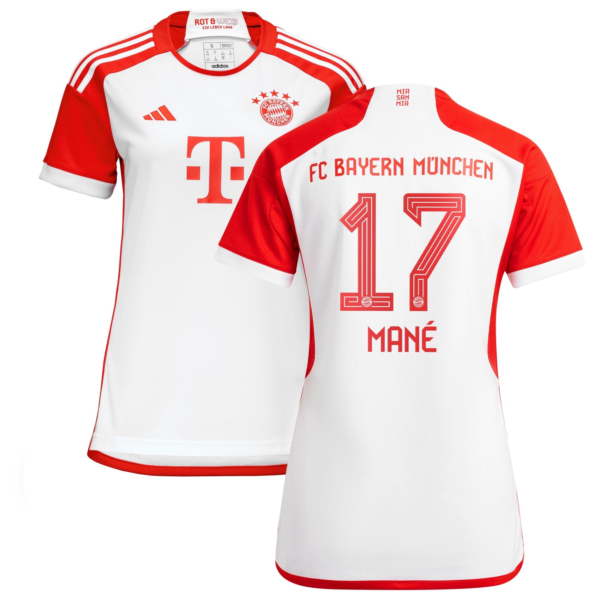 Sadio Mané Bayern Munich adidas Women's 2023/24 Away Replica Player Jersey - Black/White