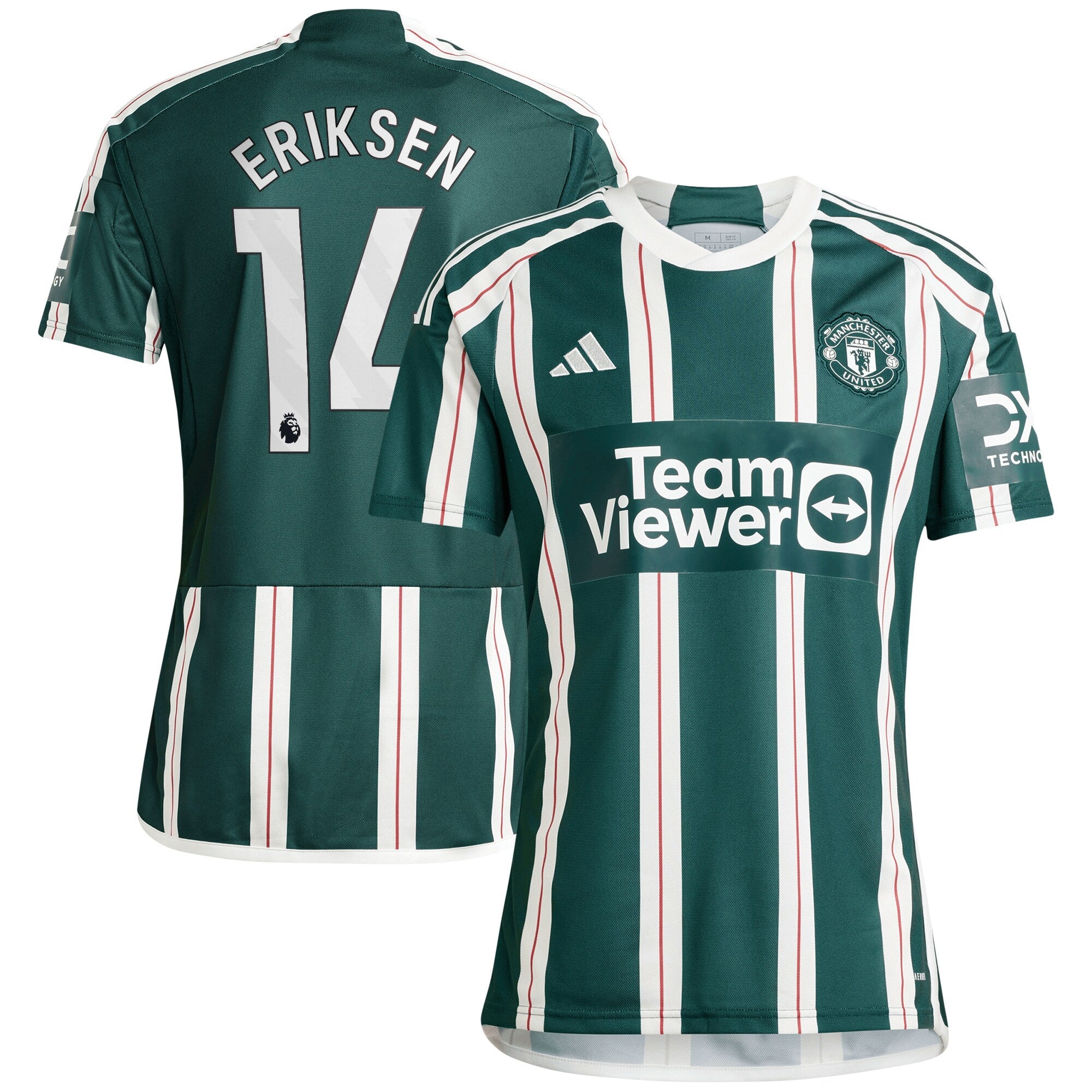Christian Eriksen Manchester United adidas 2023/24 Home Replica Player Jersey - Red/Green