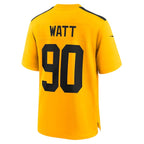 T.J. Watt Pittsburgh Steelers Nike Alternate 1933 Throwback Game Jersey - Gold/Black/White