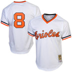 Cal Ripken Jr. Baltimore Orioles 1985 Authentic Cooperstown Collection Mesh Batting Practice Jersey - White