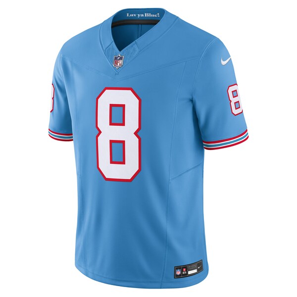 Will Levis Tennessee Titans Nike Alternate Oilers Throwback Vapor F.U.S.E. Limited Jersey - Light Blue/Navy