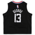 Paul George LA Clippers Jordan Brand Toddler 2020/21 Jersey - Black - Statement Edition