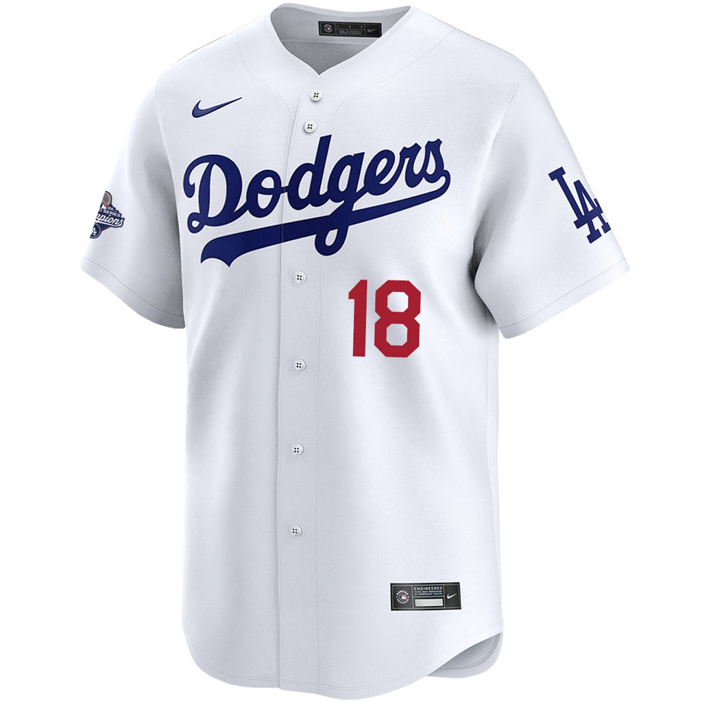 Yoshinobu Yamamoto Los Angeles Dodgers Nike 2025 Gold World Series Champions Limited Jersey - White