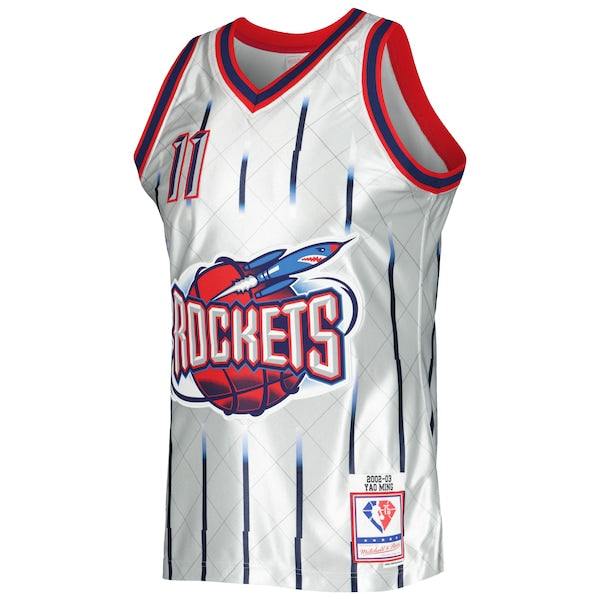 Yao Ming Houston Rockets 2002/03 Hardwood Classics 75th Anniversary Swingman Jersey - Platinum