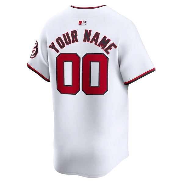 Washington Nationals Nike Home Limited Custom Jersey - White