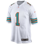 Tua Tagovailoa Miami Dolphins Nike 2nd Alternate Game Jersey - White/Aqua
