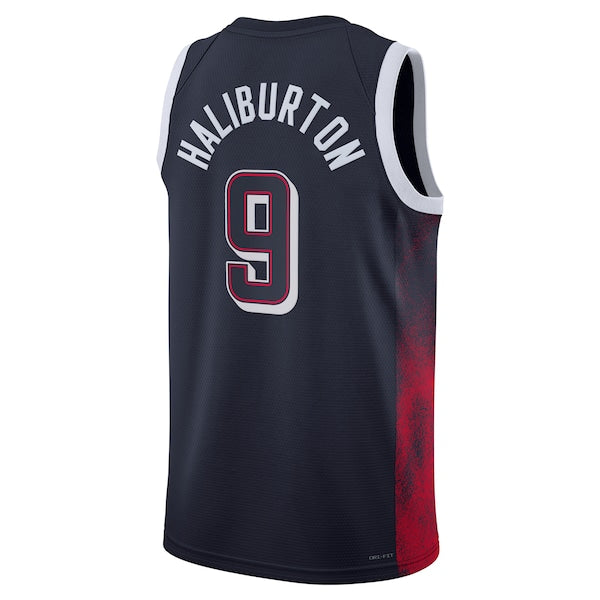 Tyrese Haliburton Men's USA Basketball Nike Unisex 2024 Swingman Player Jersey - Navy