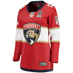 Sam Reinhart Florida Panthers  Women's 2025 Stanley Cup Champions Breakaway Jersey - Red