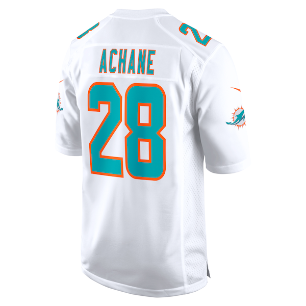 Devon Achane Miami Dolphins Nike Player Game Jersey - White/Aqua