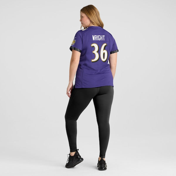 Owen Wright Baltimore Ravens Nike Women's  Game Jersey -  Purple