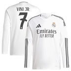 Vini Jr. Los Merengues adidas 2024/25 Home Replica Long Sleeve Player Jersey - White