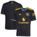 Manchester United adidas Youth 2025/26 Third Replica Jersey - Black/White/Red