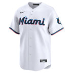 Miami Marlins Nike Home Limited Custom Jersey - White