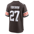 D'Onta Foreman Cleveland Browns Nike Team Game Jersey -  Brown