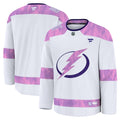 Tampa Bay Lightning  2024 Hockey Fights Cancer Practice Jersey - White