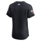 Cleveland Guardians Nike Alternate Vapor Premier Elite Patch Jersey - Navy