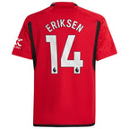 Christian Eriksen Manchester United adidas Youth 2023/24 Home Replica Player Jersey - Red