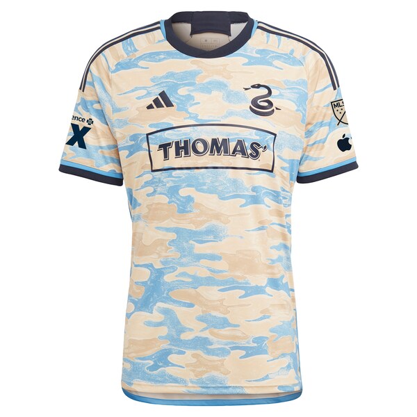 Philadelphia Union adidas 2024 Authentic Secondary Blank Jersey - Tan