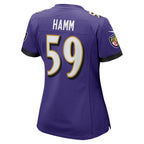 Malik Hamm Baltimore Ravens Nike Women's  Game Jersey -  Purple