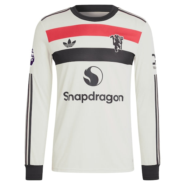 Alejandro Garnacho Manchester United adidas Originals  2024/25 Third Authentic Long Sleeve Jersey - Cream
