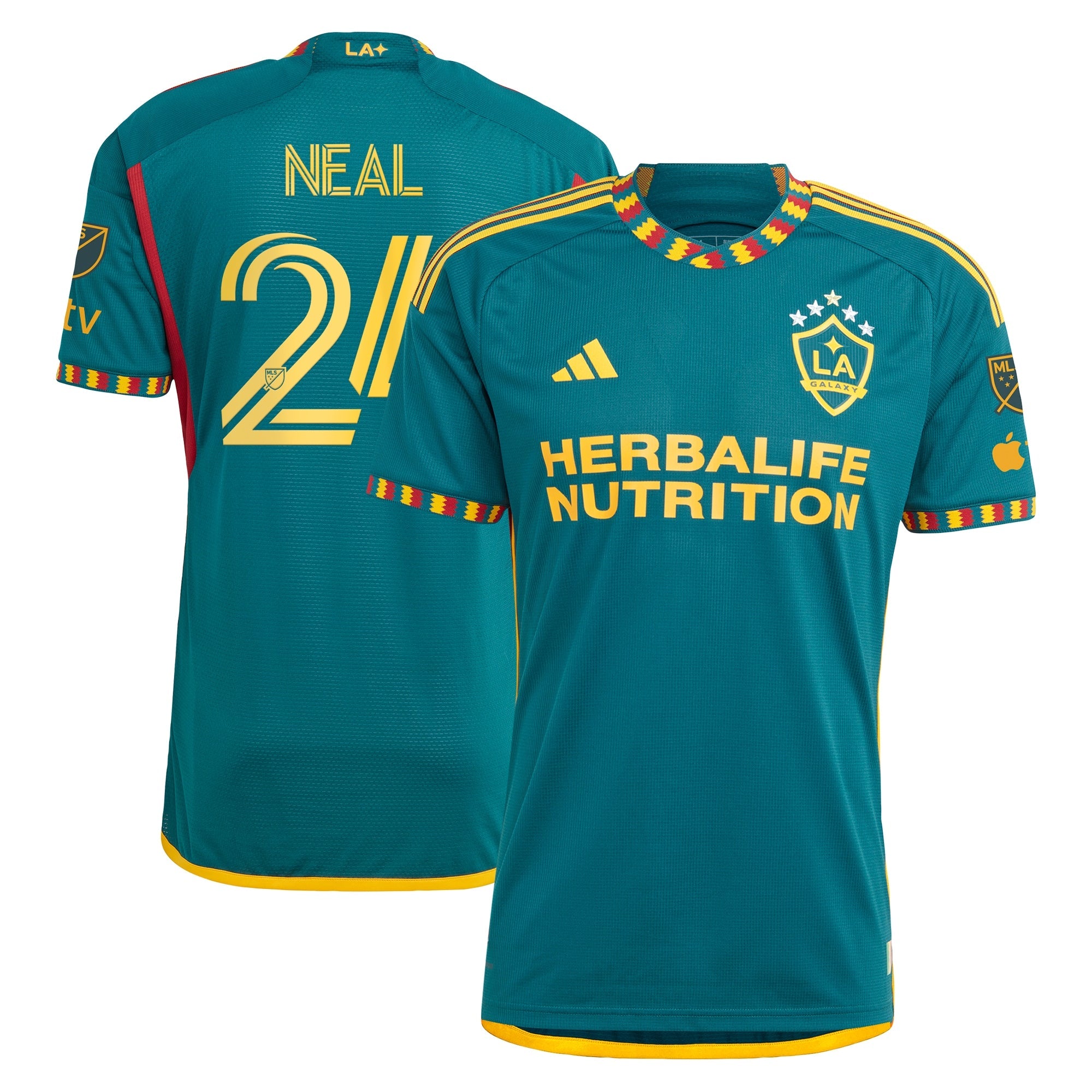 Jalen Neal LA Galaxy adidas 2024 Angeleno Kit Authentic Player Jersey - White/Green