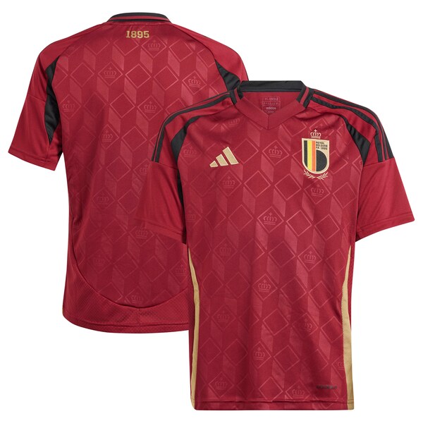 Belgium National Team adidas Youth 2024 Home Replica Jersey - Burgundy
