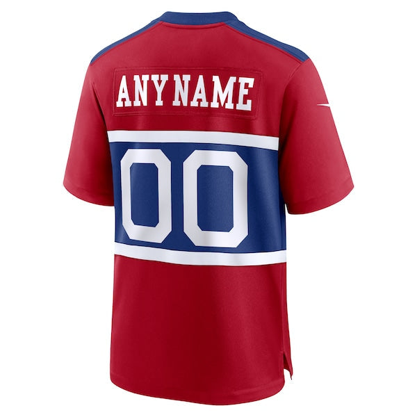 New York Giants Nike Alternate Game Custom Jersey - Century Red