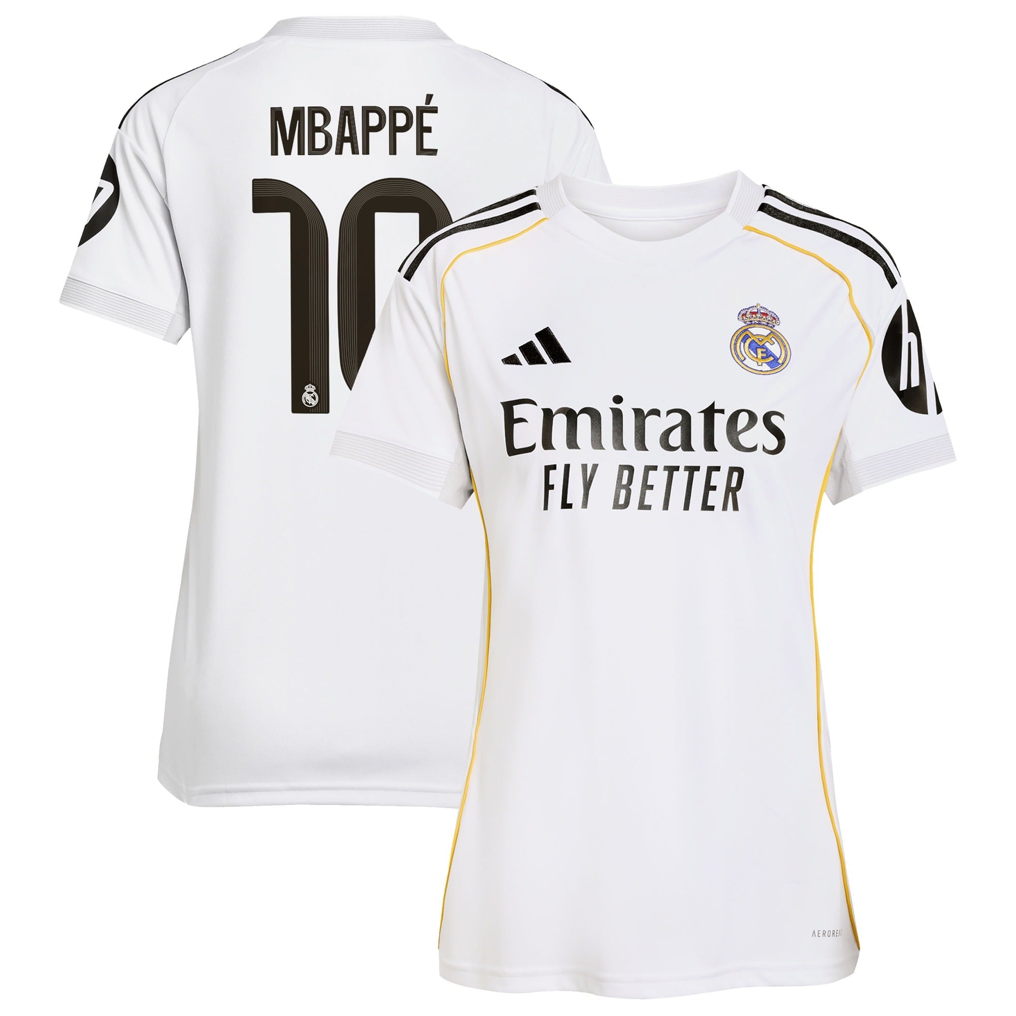 Kylian Mbappé Los Merengues adidas Women's 2025/26 Away Replica Player Jersey - Blue/White