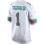 Tua Tagovailoa Miami Dolphins Nike 2nd Alternate Game Jersey - White/Aqua