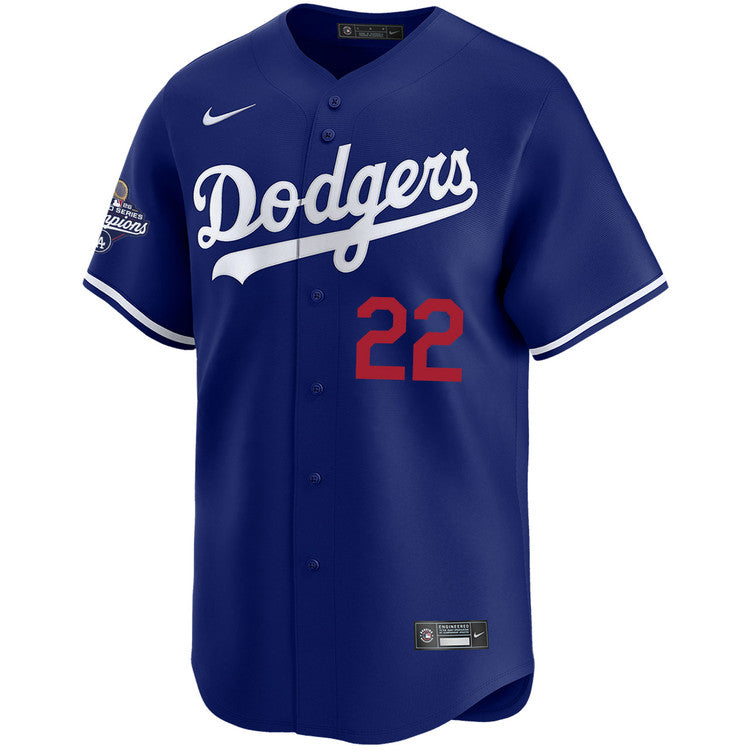 Clayton Kershaw Los Angeles Dodgers Nike 2025 World Series Champions Limited Jersey - Royal