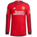 Tyrell Malacia Manchester United adidas 2023/24 Home Authentic Long Sleeve Player Jersey - Red