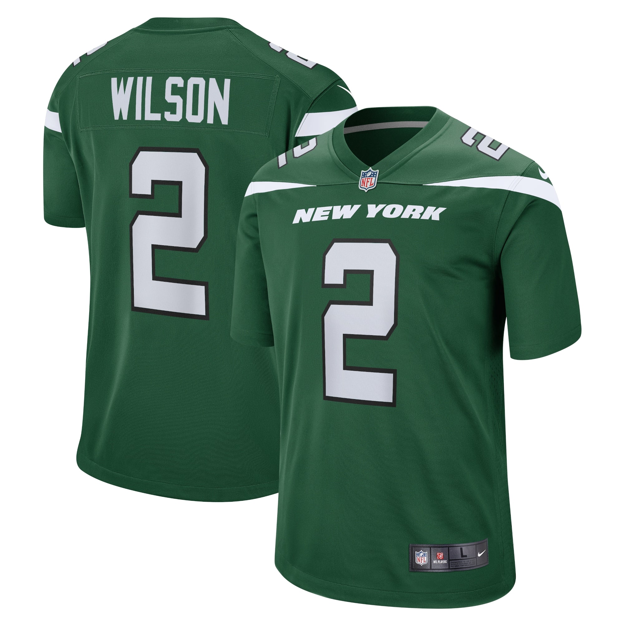 Zach Wilson New York Jets Nike White Game Jersey - White/Black/Green