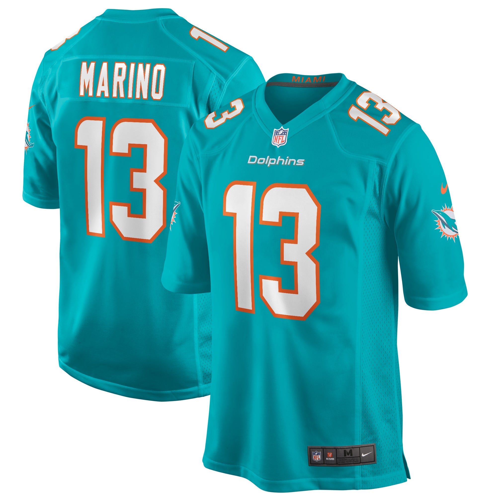 Dan Marino Miami Dolphins Nike Retired Player Jersey - White/Aqua