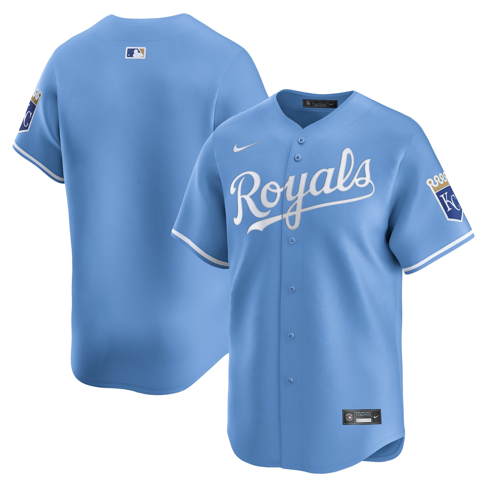 Kansas City Royals Nike Home Limited Jersey - White/Light Blue