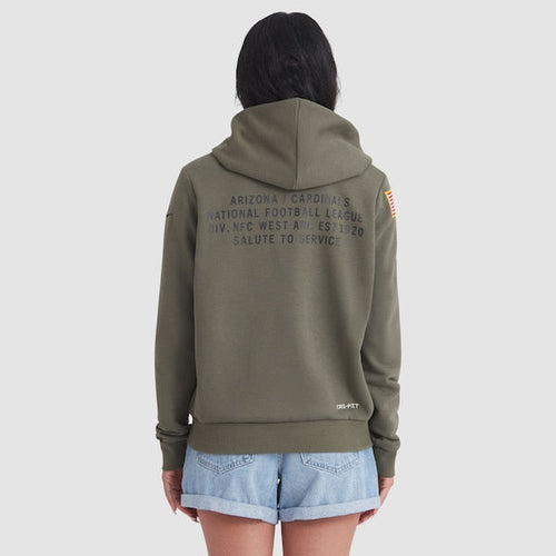 Arizona Cardinals Nike Women's 2025 Salute to Service Sideline Standard Issue Dri-FIT Hoodie - Olive