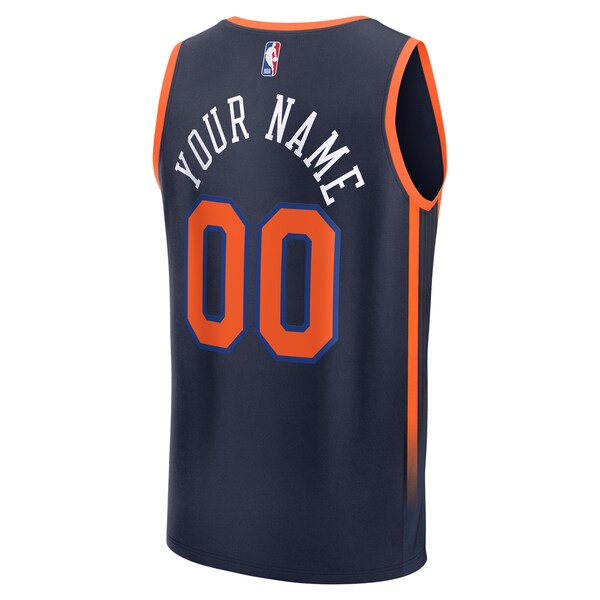 New York Knicks  Youth Custom Fast Break Jersey - Navy - Statement Edition