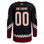Arizona Coyotes adidas  Home  Primegreen Authentic Custom Jersey - Black