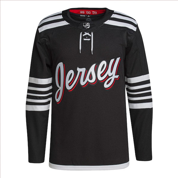 New Jersey Devils adidas Men's 2021/22 Alternate Primegreen Authentic Jersey - Black