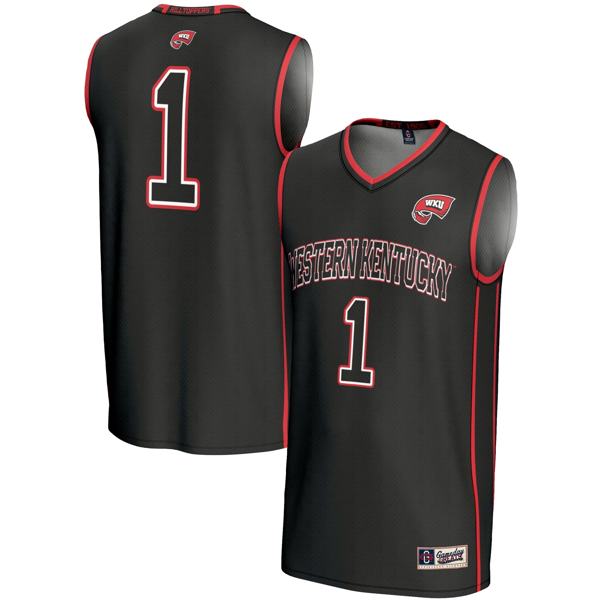#1 Western Kentucky Hilltoppers GameDay Greats Youth Lightweight Basketball Jersey - White/Red/Black