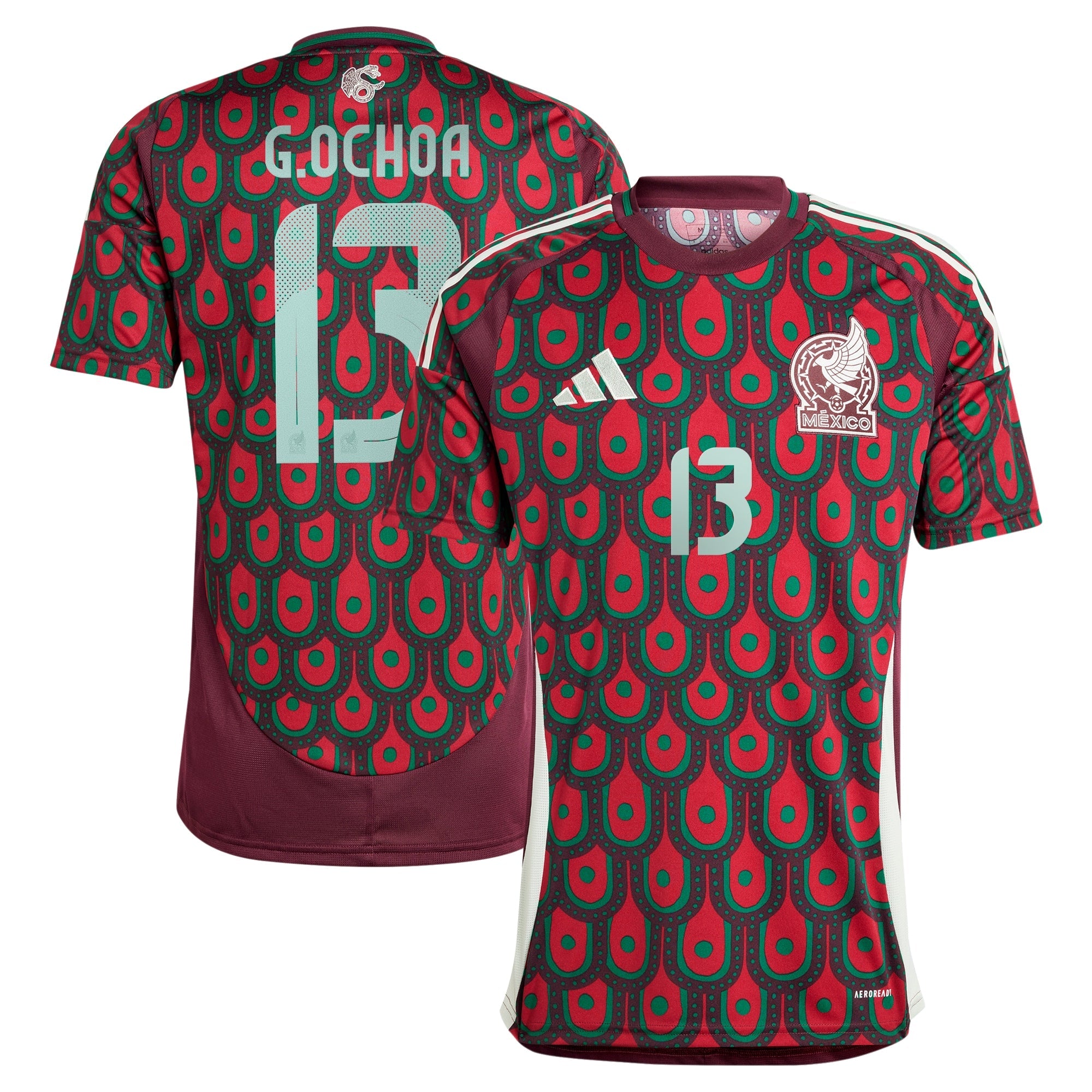 Guillermo Ochoa Mexico National Team adidas 2024 Away Replica Player Jersey - Green/Burgundy