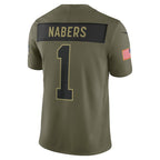 Malik Nabers New York Giants Nike 2025 Salute to Service Limited Jersey - Olive