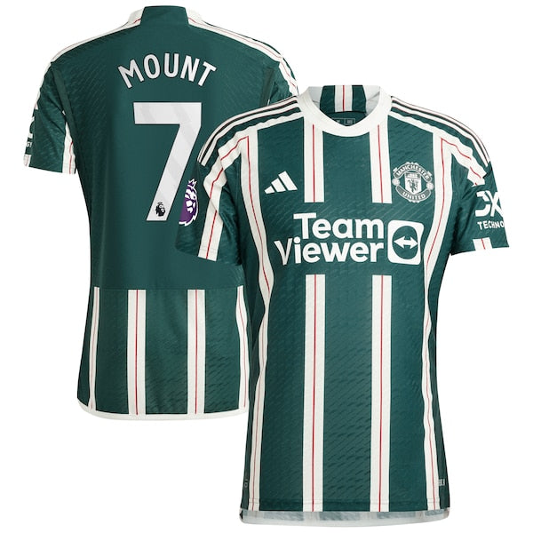 Mason Mount Manchester United adidas 2023/24 Away Authentic Player Jersey - Green/Red