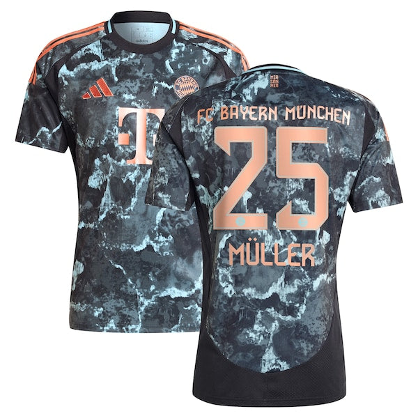 Thomas Müller Bayern Munich adidas 2024/25 Away Replica Player Jersey - Black