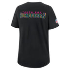Tampa Bay Buccaneers Nike Women's 2025 NFL Crucial Catch Tri-Blend Dri-FIT T-Shirt - Black