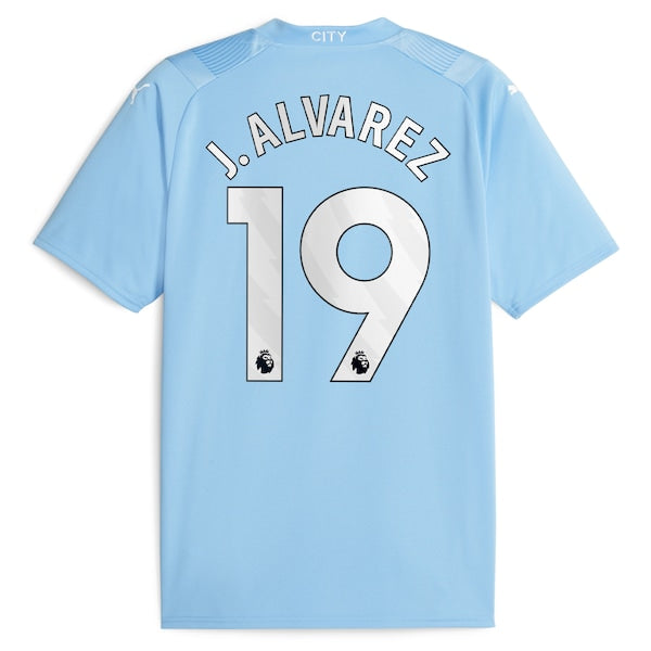 Julián Álvarez Manchester City Puma 2023/24 Home Replica Player Jersey - Sky Blue